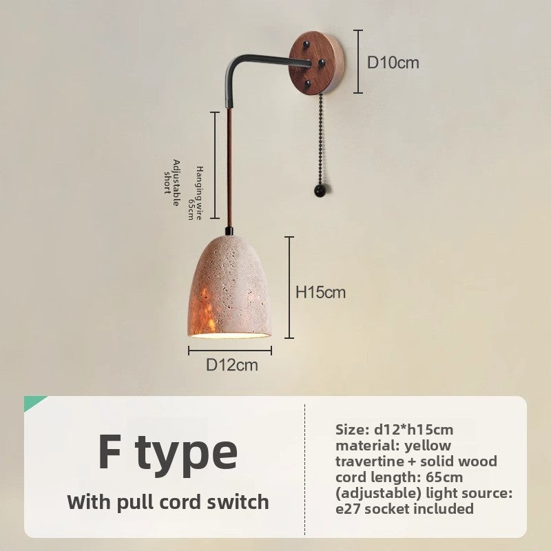Kyoto Japanese Wooden Bedside Wall Lamp | Warm LED Sconce