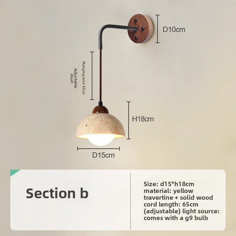 Kyoto Japanese Wooden Bedside Wall Lamp | Warm LED Sconce