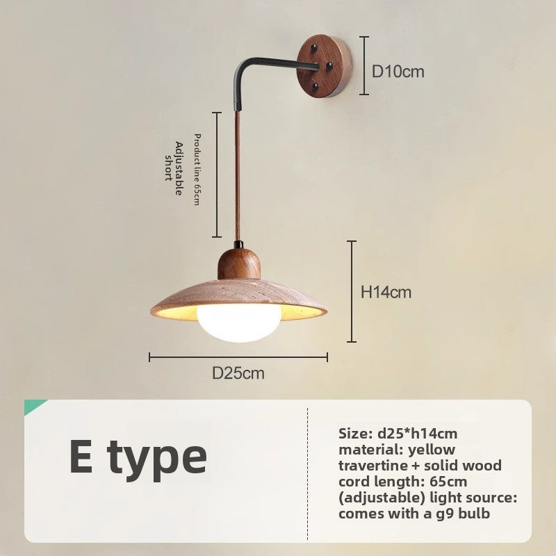 Kyoto Japanese Wooden Bedside Wall Lamp | Warm LED Sconce