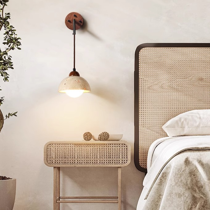 Kyoto Japanese Wooden Bedside Wall Lamp | Warm LED Sconce