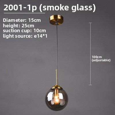 Nordic Glass Pendant Light | Multi-Head Restaurant & Dining