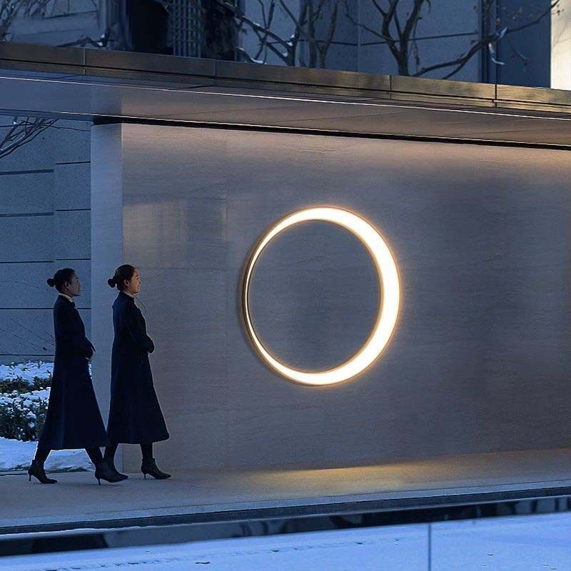 Luna Crescent Outdoor Wall Light | IP65 Stainless Steel LED Lamp