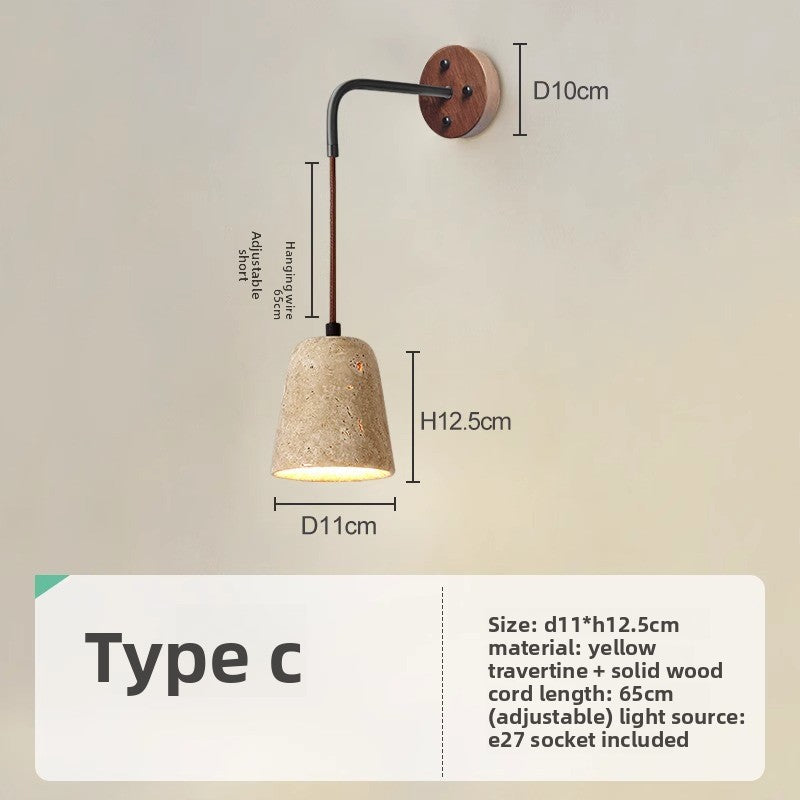 Kyoto Japanese Wooden Bedside Wall Lamp | Warm LED Sconce