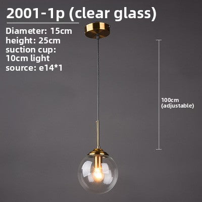 Nordic Glass Pendant Light | Multi-Head Restaurant & Dining