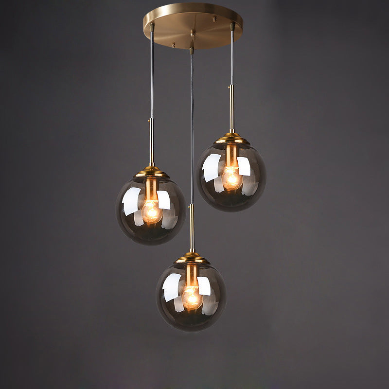 Nordic Glass Pendant Light | Multi-Head Restaurant & Dining