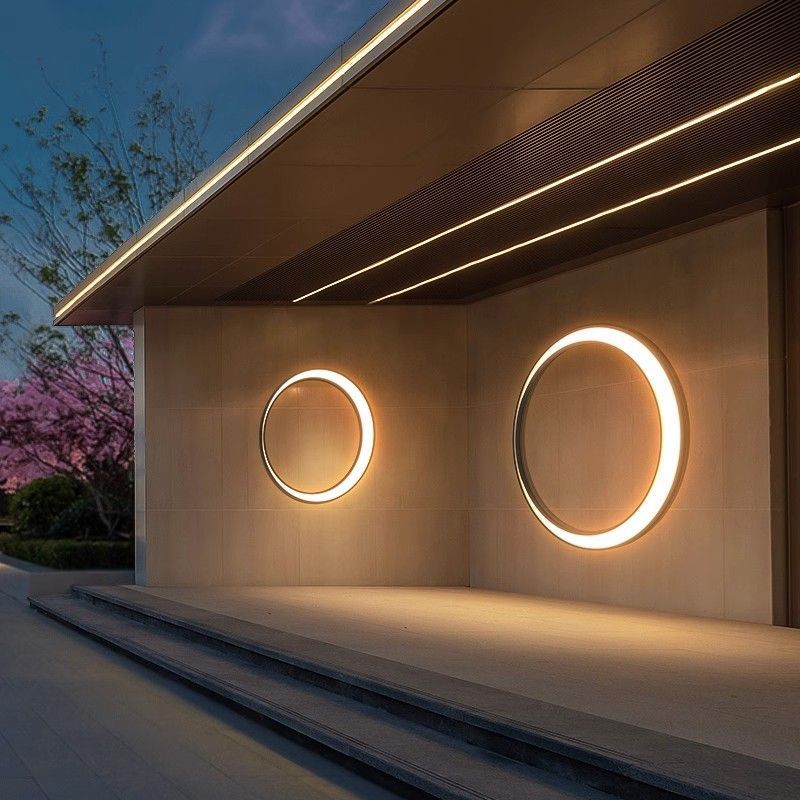 Luna Crescent Outdoor Wall Light | IP65 Stainless Steel LED Lamp