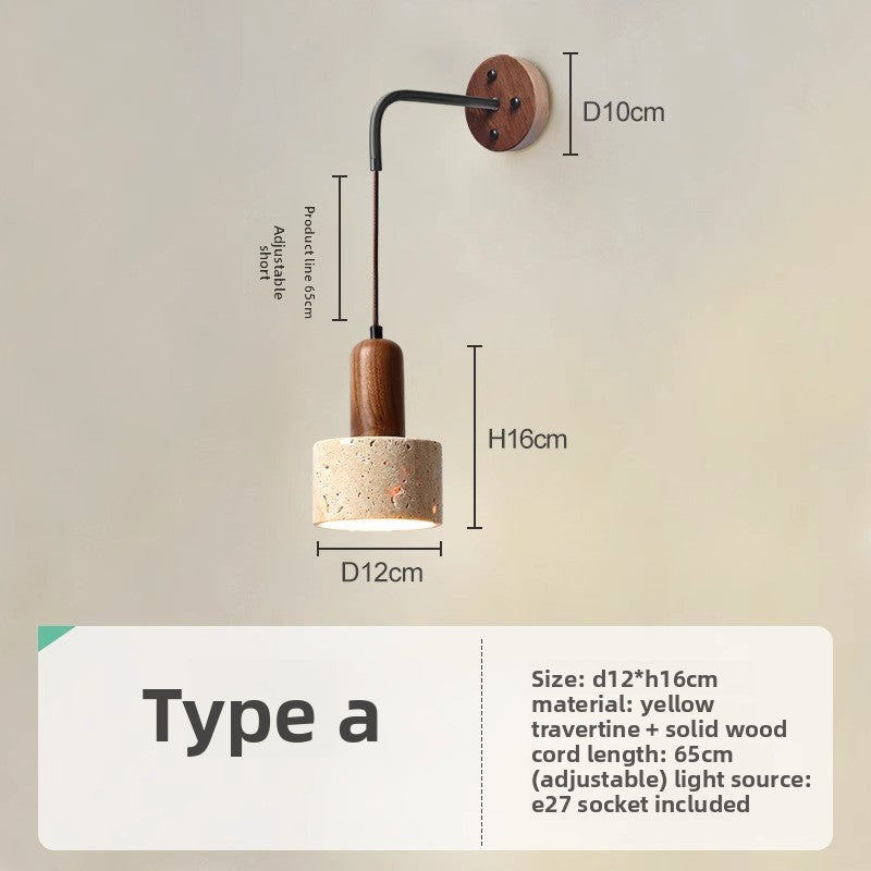 Kyoto Japanese Wooden Bedside Wall Lamp | Warm LED Sconce