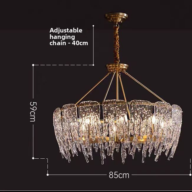 Empress Copper Chandelier | Rectangular LED Dining Room Light