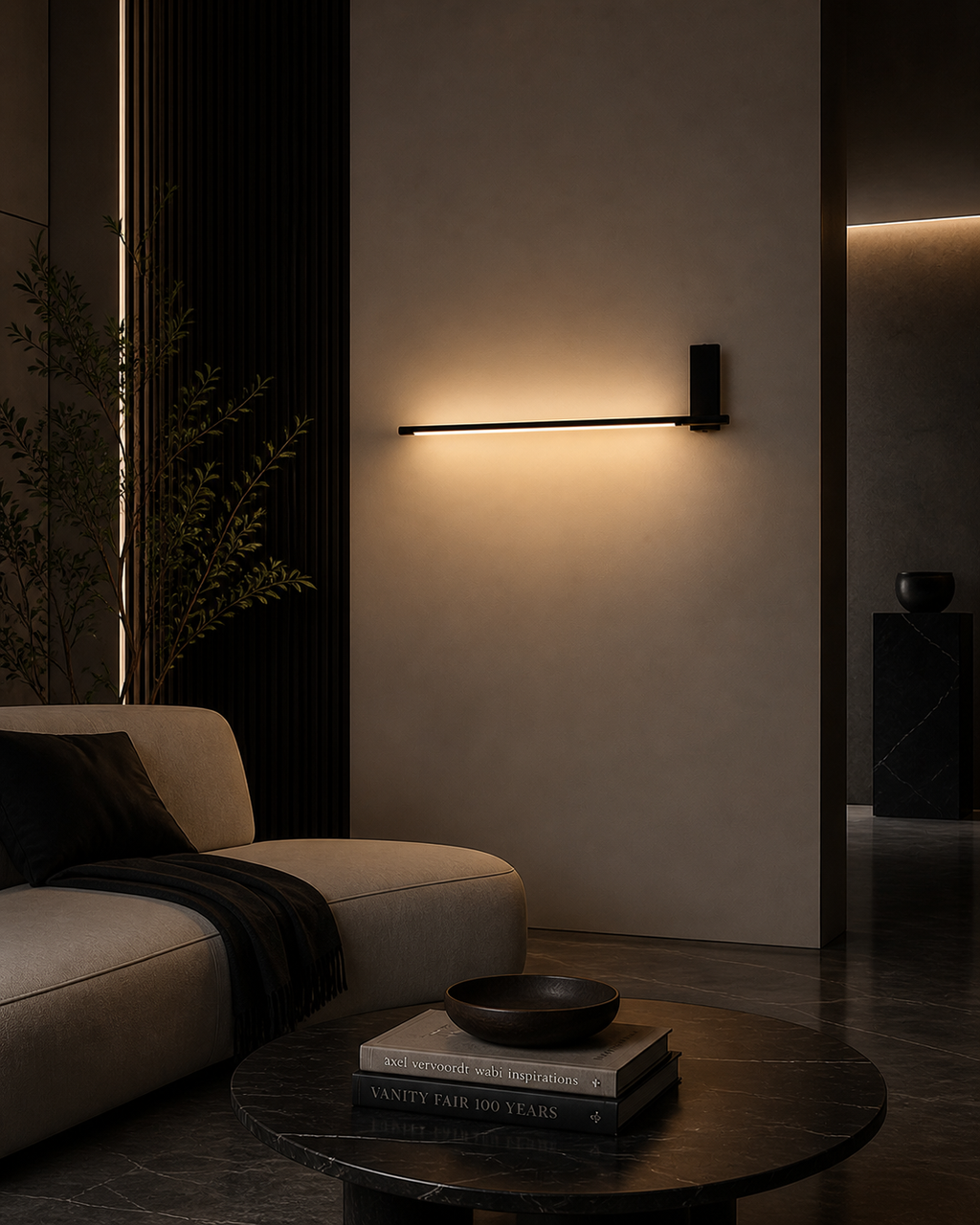 Astra Rotatable Wall Sconce | Matte Black LED Arm Light
