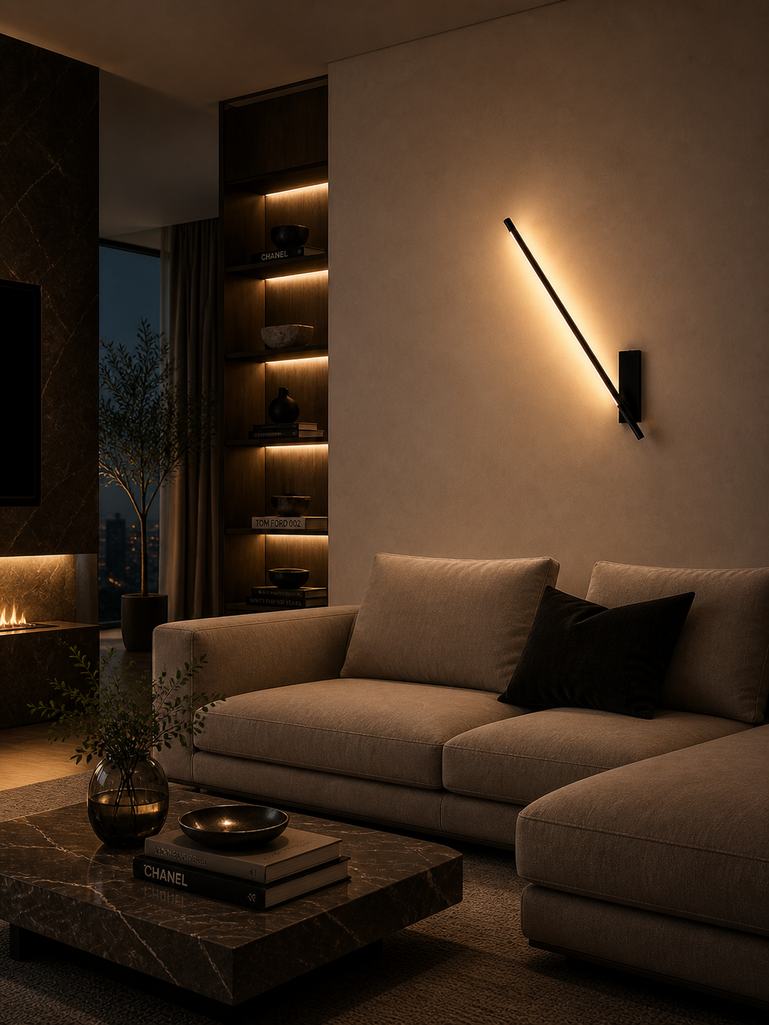 Astra Rotatable Wall Sconce | Matte Black LED Arm Light