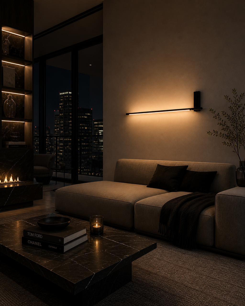Astra Rotatable Wall Sconce | Matte Black LED Arm Light