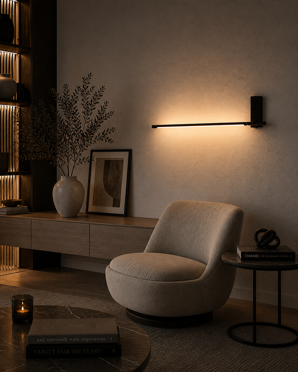 Astra Rotatable Wall Sconce | Matte Black LED Arm Light