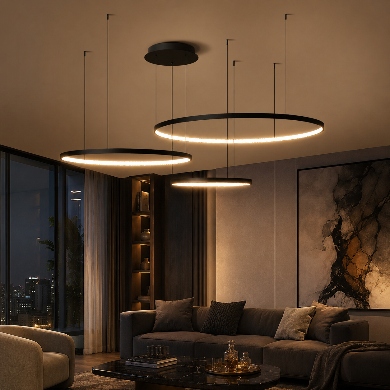 Halo Ring Pendant Light | Large Format LED Dining & Living Room
