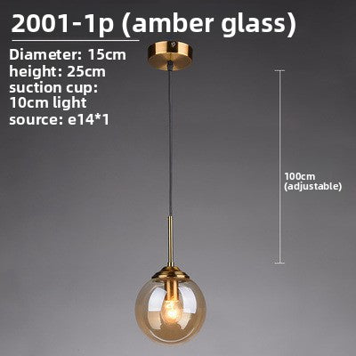 Nordic Glass Pendant Light | Multi-Head Restaurant & Dining