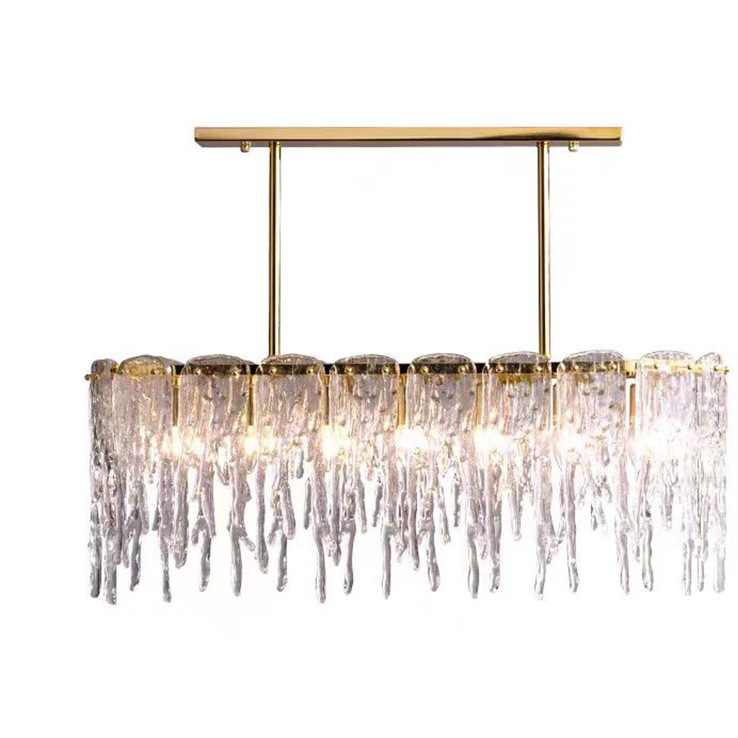 Empress Copper Chandelier | Rectangular LED Dining Room Light